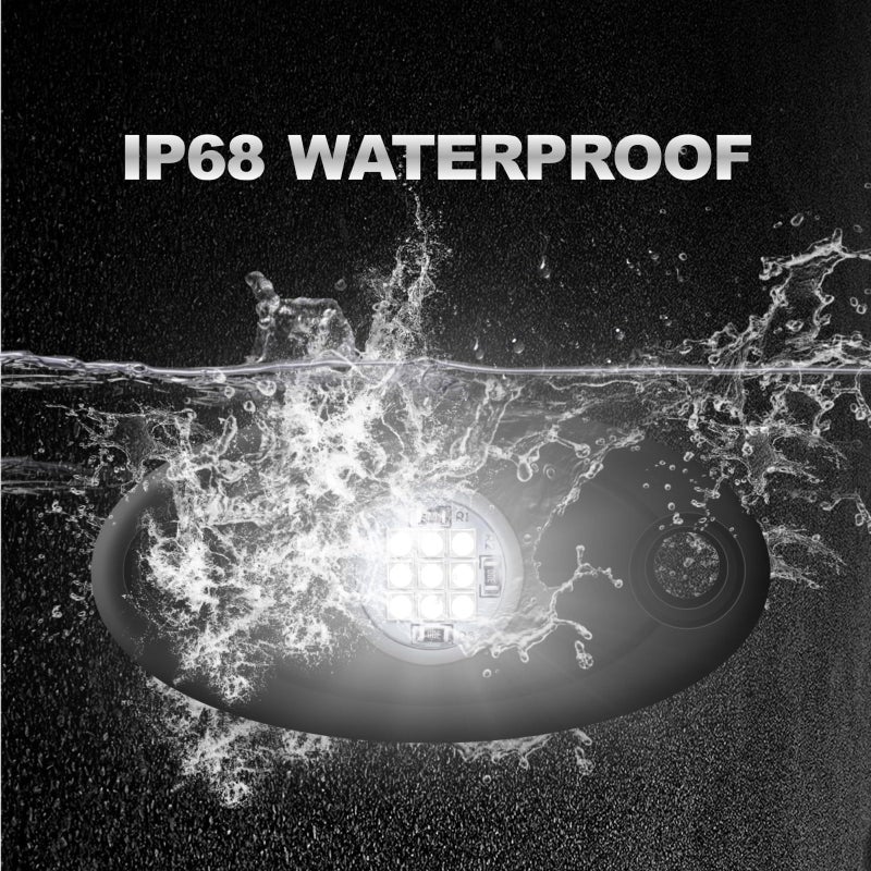 LY8 4Pods LED Rock Lights White LED Neon Underglow Light for Car Truck ATV UTV SUV Boat Underbody Glow Trail Rig Lamp Waterproof (White) - Image 5